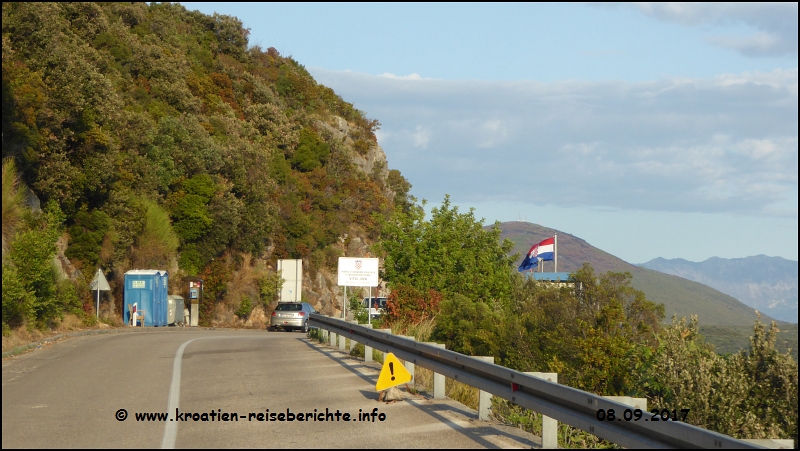Kroatische Grenze nach Montenegro